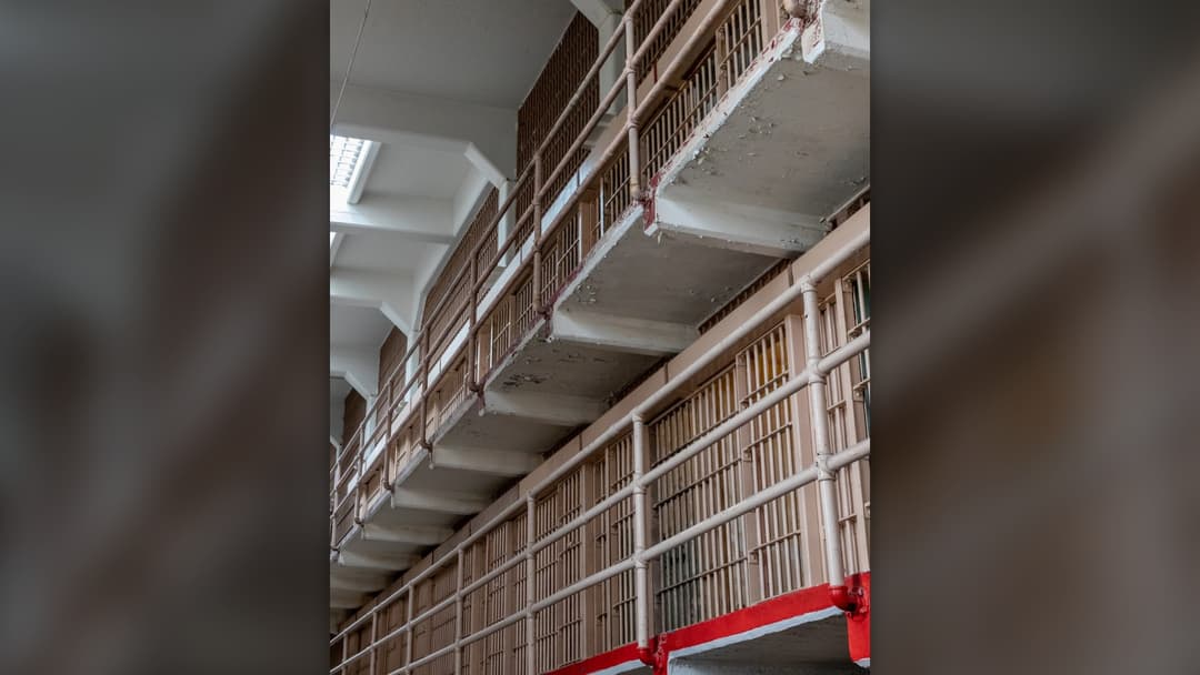 Corridor of cells inside a historic correctional institution