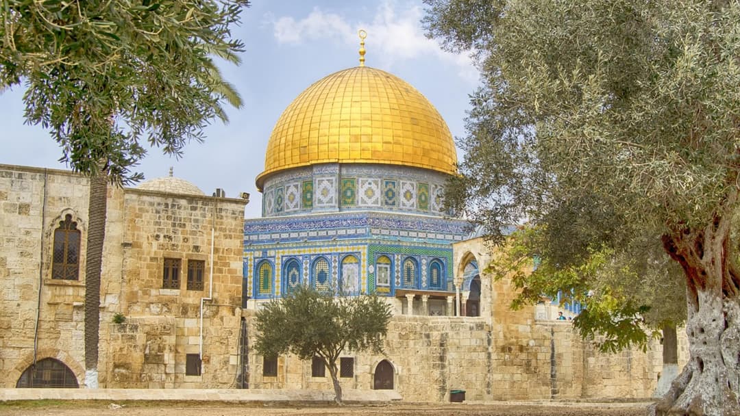 Wide skyline view of Jerusalem and the Old City across the Middle East
