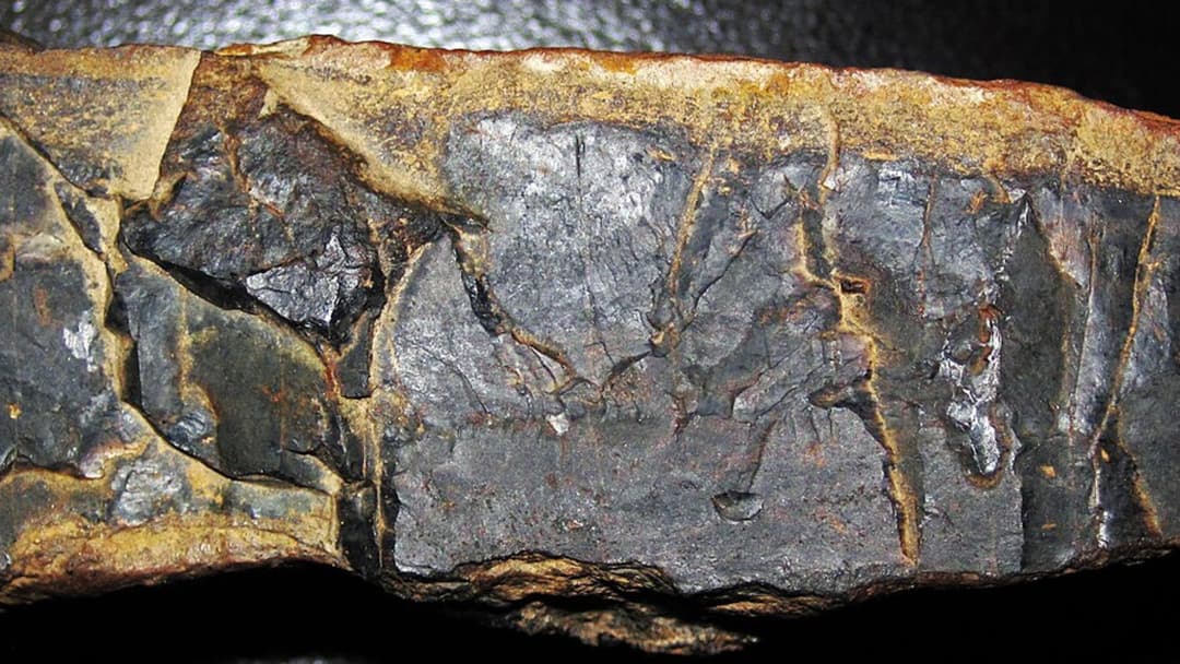 Slab of fiery orange Gunflint Range Precambrian stromatolite jasper from northwestern Ontario