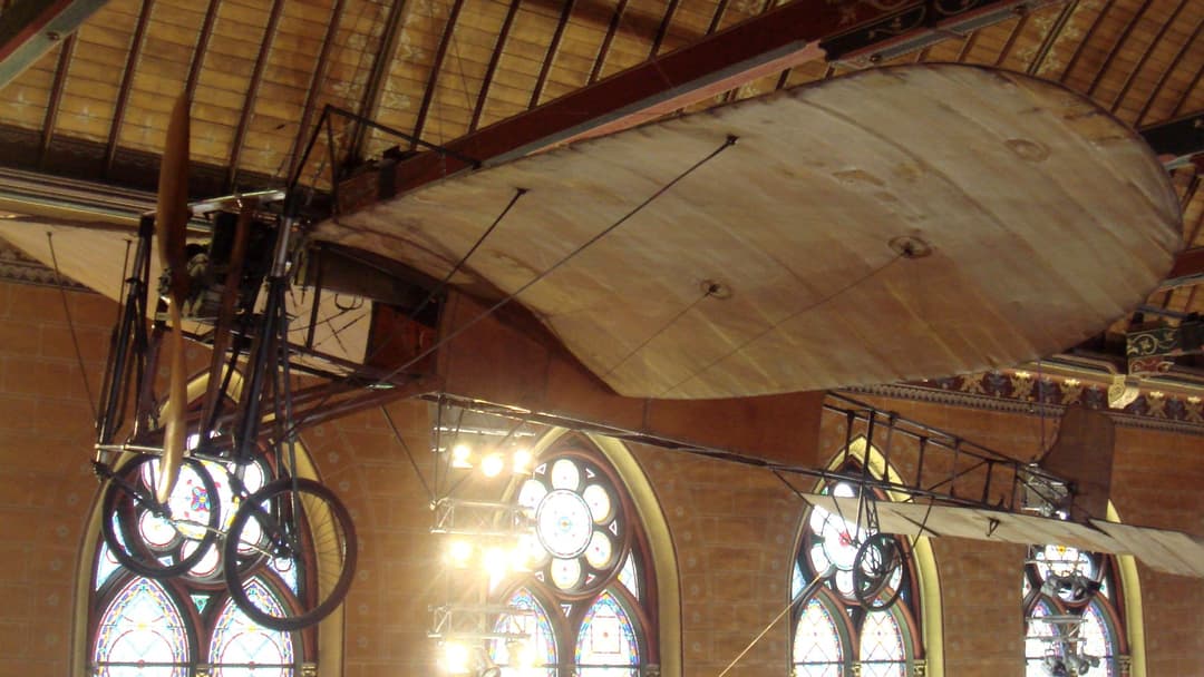 Historic Bleriot XI monoplane flown by Louis Bleriot across the English Channel in 1909