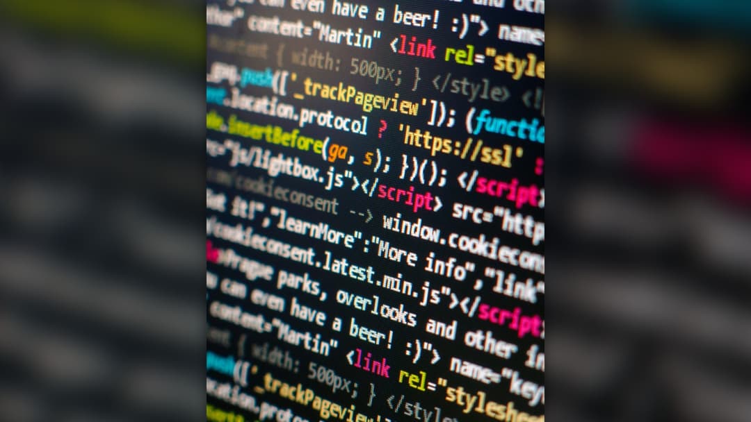 Lines of software source code displayed on a computer screen