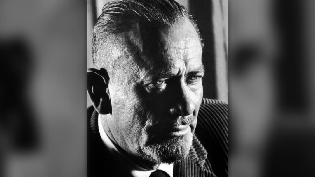 Author John Steinbeck portrait taken during his 1962 Nobel ceremony