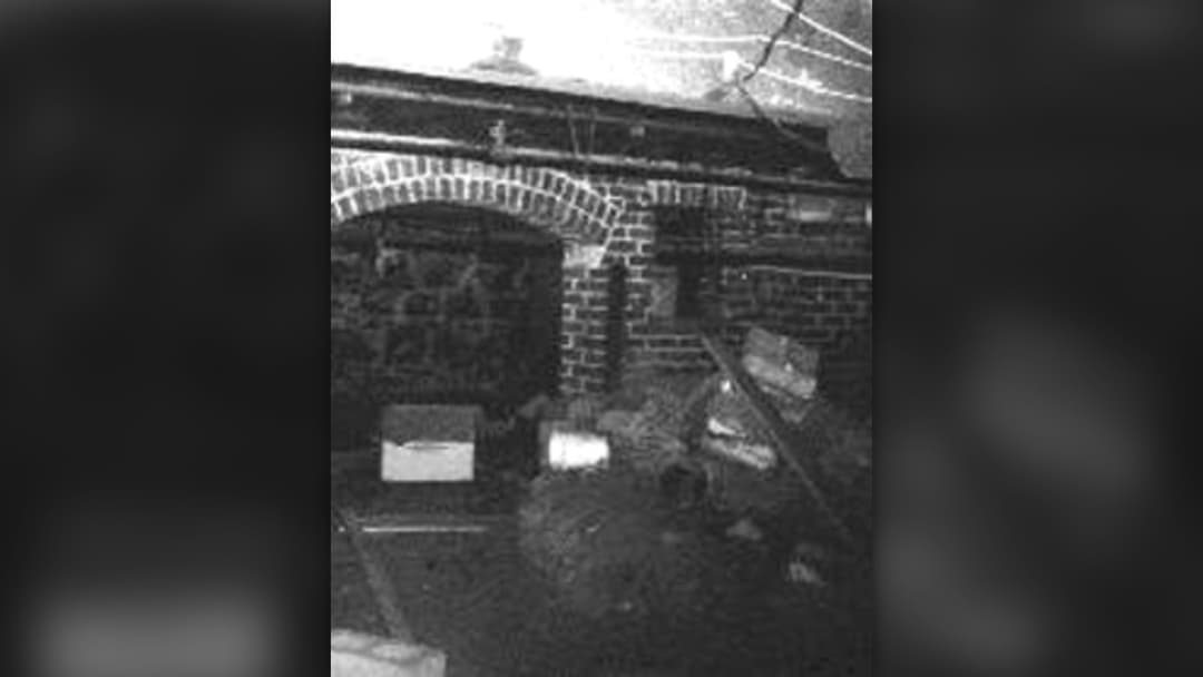 Subterranean brick basement passageway inside the Shanghai Tunnels beneath Old Town Portland, Oregon