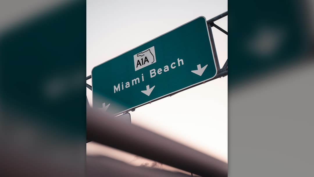 MacArthur Causeway connecting Miami and Miami Beach