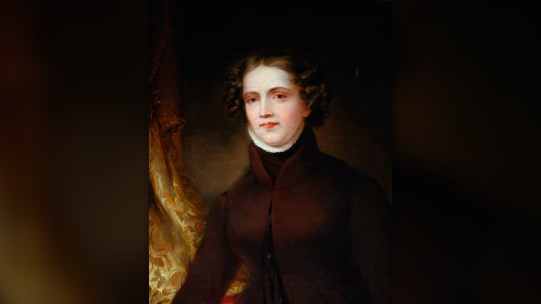 Historical portrait painting of diarist Anne Lister