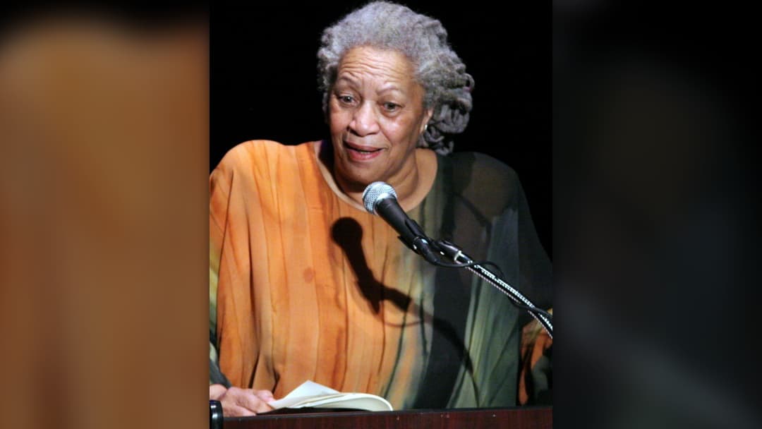 Author Toni Morrison speaking at a literary event in 2008