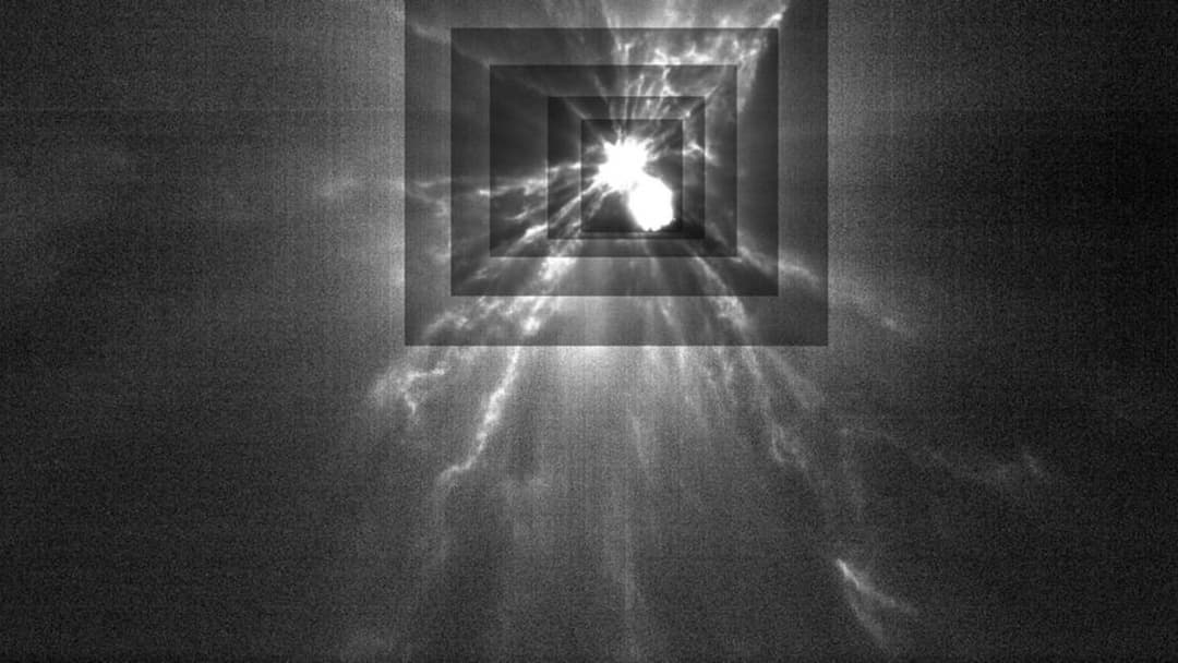 Visualization of NASA's Double Asteroid Redirection Test spacecraft impacting asteroid Dimorphos