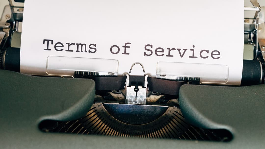 Printed General Terms and Conditions contract document