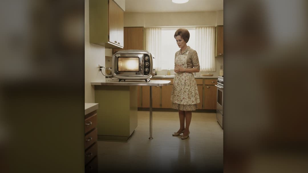 Historical reconstruction illustration for: 12. Microwave Ovens Leaked Deadly Radar Waves
