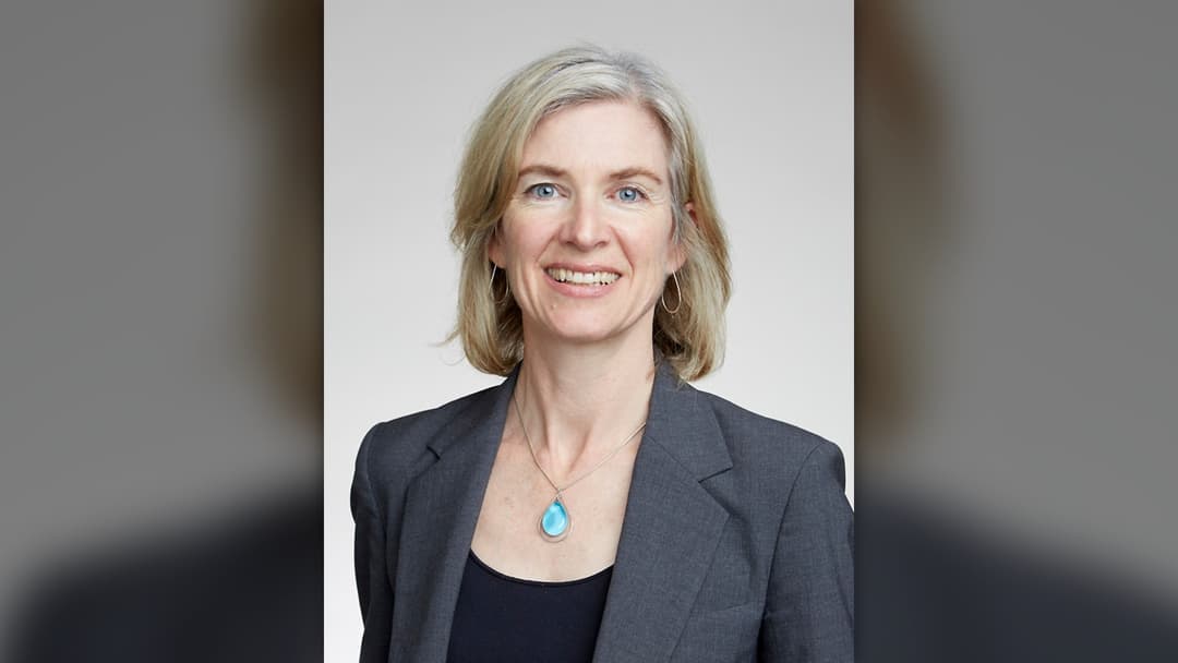 Biochemist Jennifer Doudna at a scientific symposium