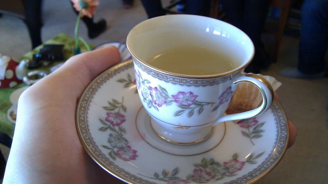 5. Savoring A Warm Cup Of Freshly Brewed Tea In Stillness