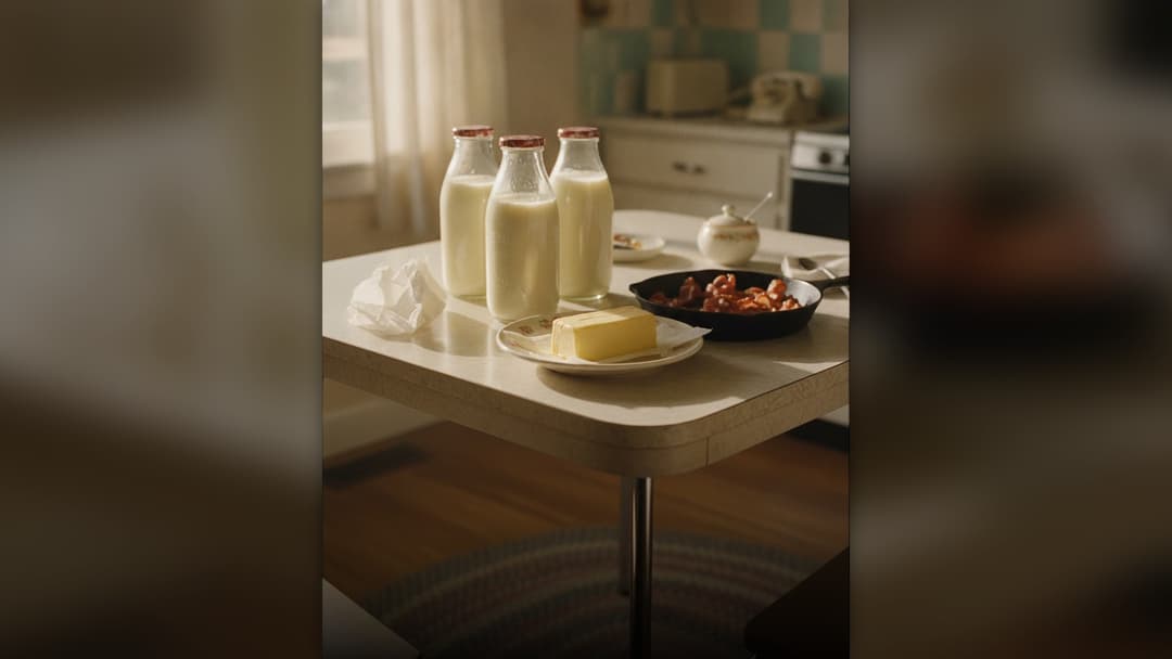 Historical reconstruction illustration for: 16. Animal Lard And Heavy Cream Kept You Thin