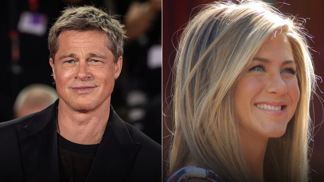 Brad Pitt and Jennifer Aniston 50/50 split cover