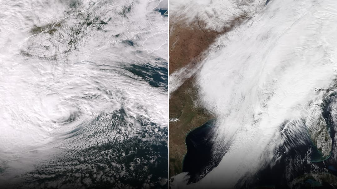 Satellite view of Hurricane Isaias spinning over the Gulf of Mexico.