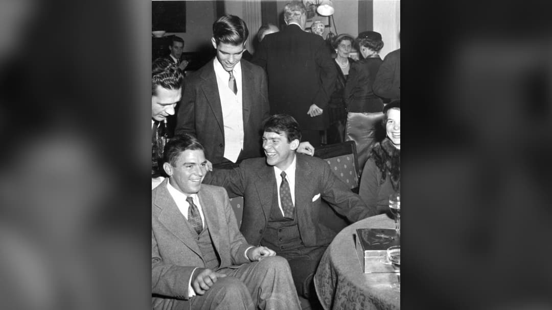 Linus Pauling pictured with family following his 1954 Nobel announcement