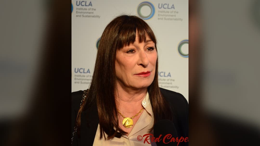 Actress Anjelica Huston attending a gala event at UCLA in March 2014
