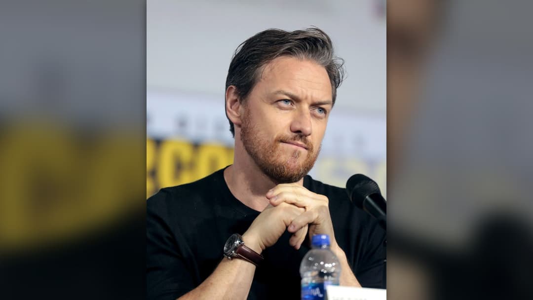 Scottish actor James McAvoy speaking on a panel at San Diego Comic-Con International