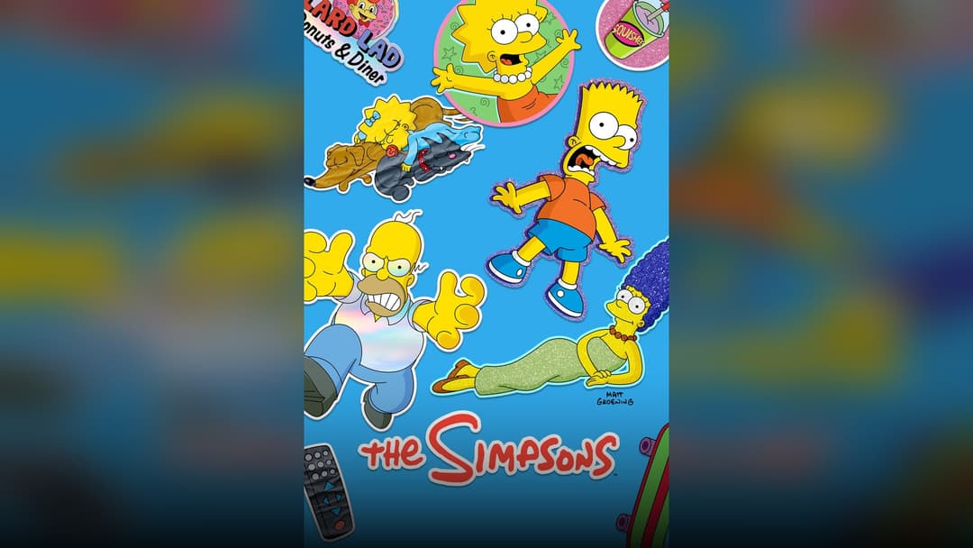 Original animation artwork for The Simpsons celebrating iconic cartoon history.