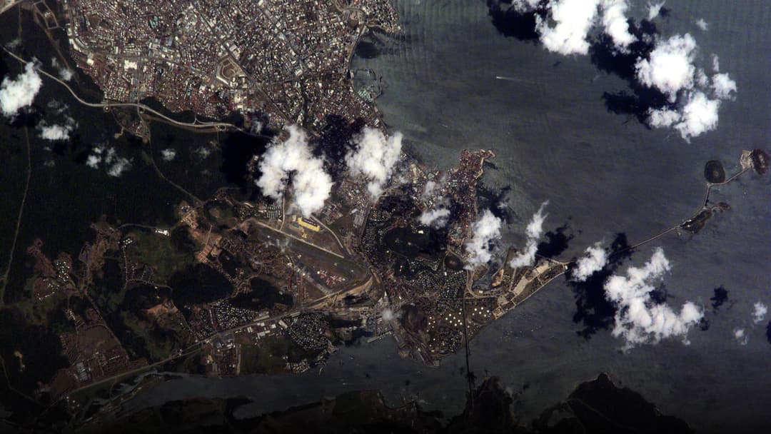 Orbital astronaut and satellite photography of Panama Canal.