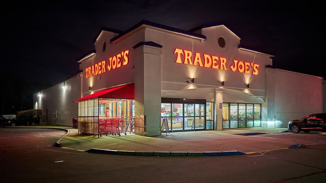 Exterior storefront photograph of Trader Joe's location in the United States.