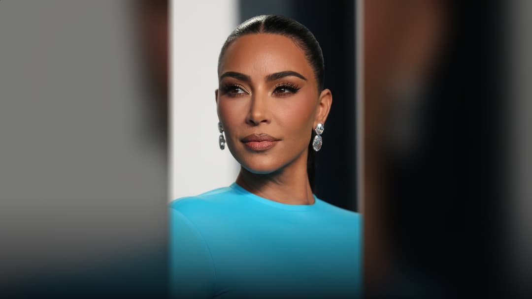 Studio portrait of businesswoman and Skims founder Kim Kardashian.