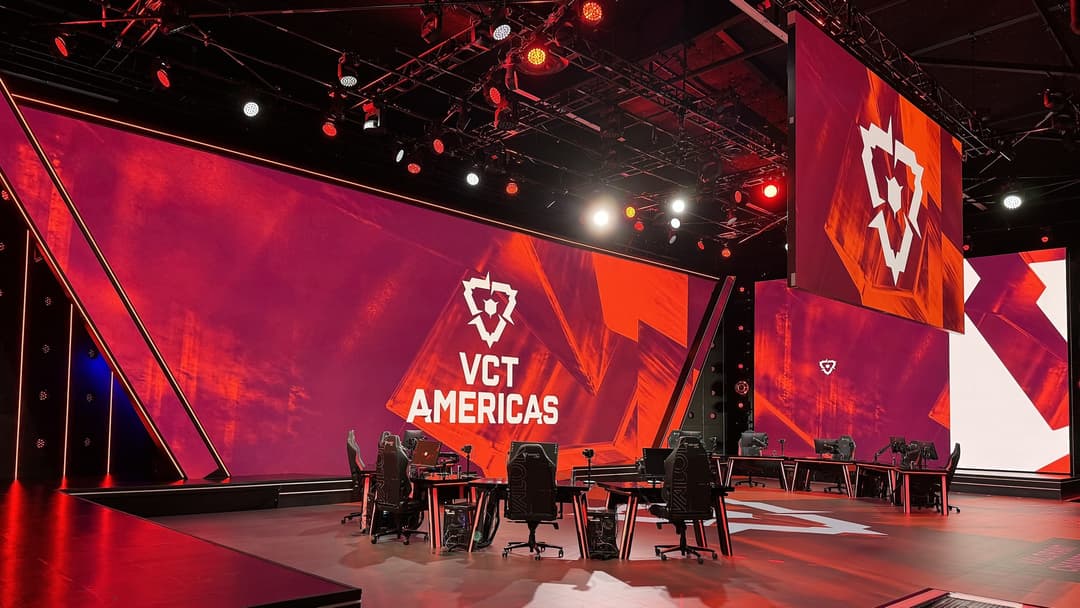 Riot Games Arena stage during the VCT Americas esports tournament in February 2024