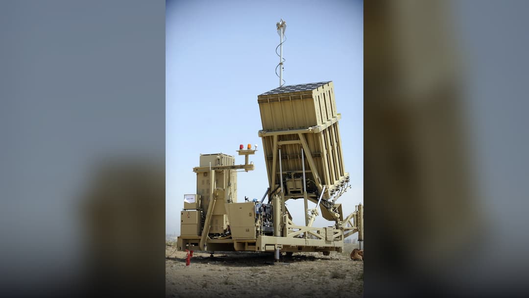 IDF Iron Dome missile defense launcher deployed near Ashkelon