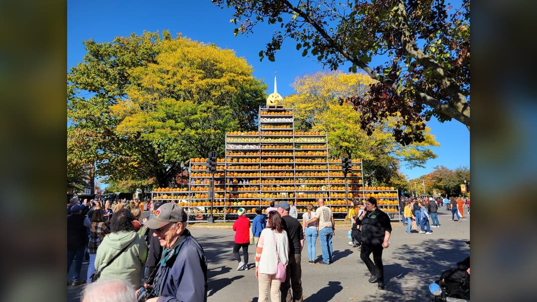 18. The Multi-Story Keene Pumpkin Tower