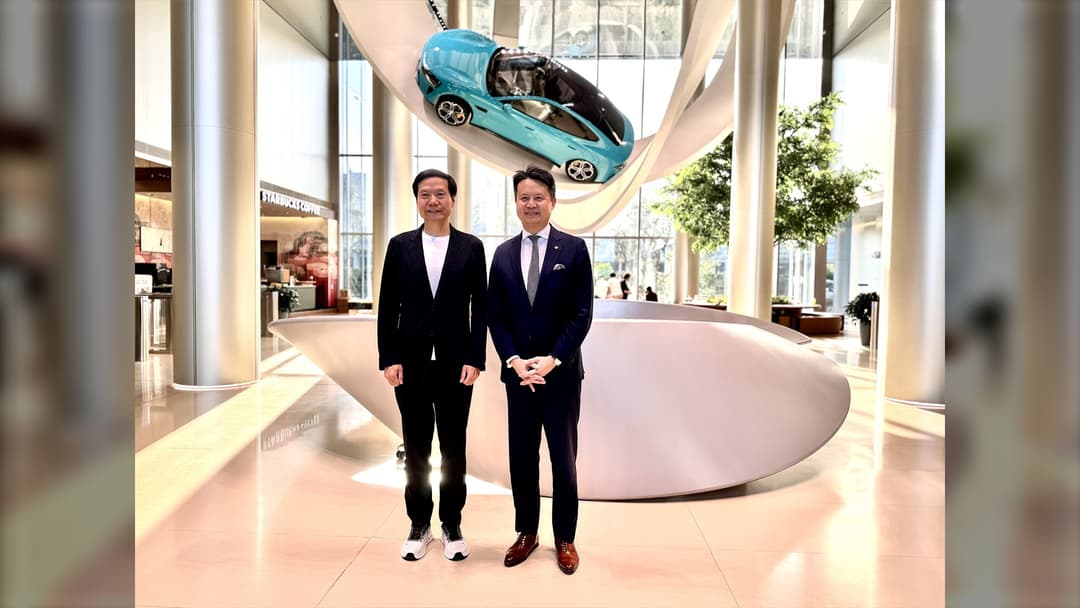 Portrait of Xiaomi founder and CEO Lei Jun at the Xiaomi EV plant in Beijing