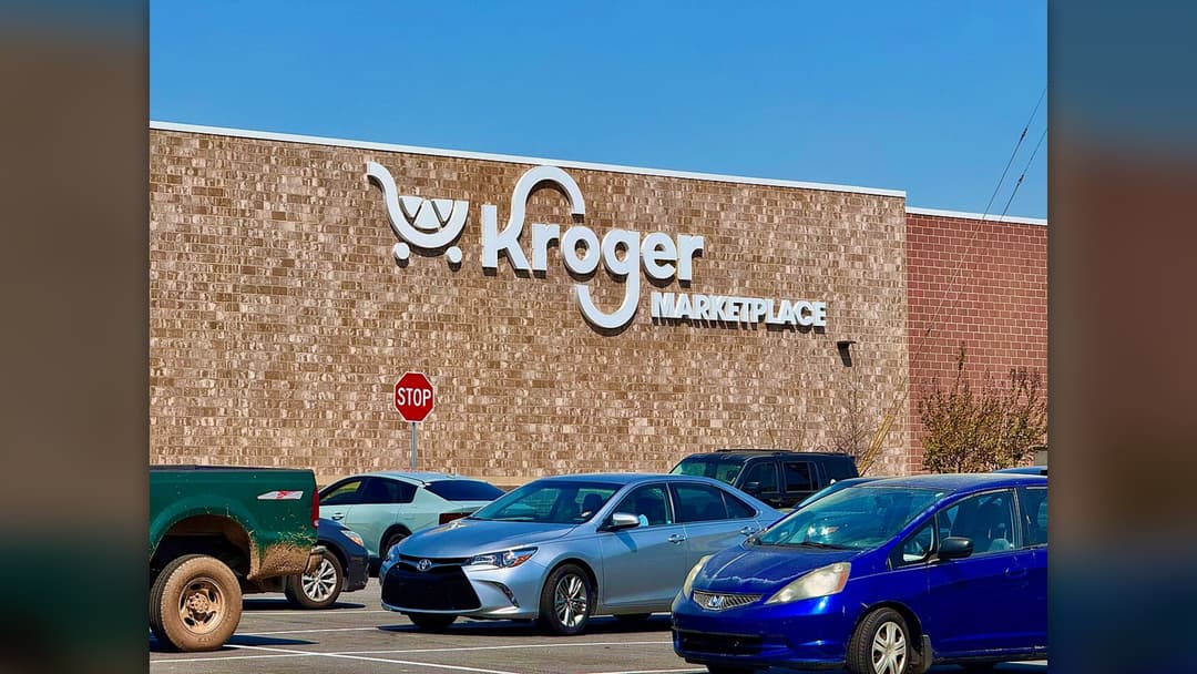 Exterior storefront photograph of Kroger location in the United States.