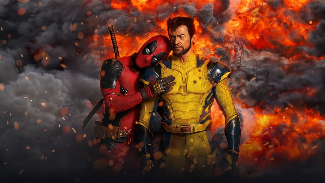 Deadpool and Wolverine side by side in Marvel Studios' Deadpool & Wolverine.