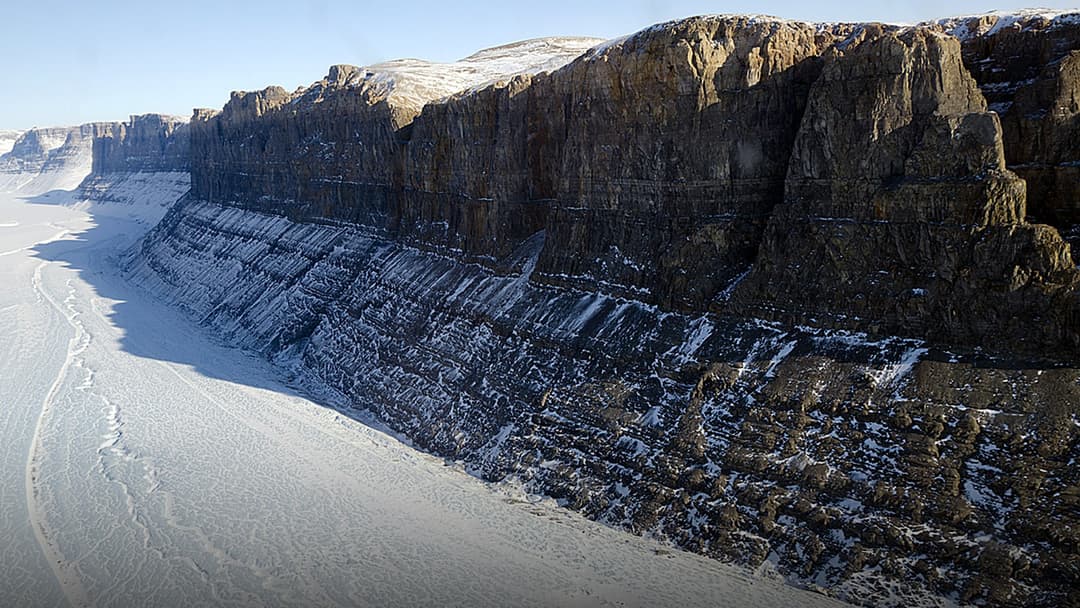 NASA 3D elevation model of the immense 750-kilometer-long subglacial canyon carved deep into Greenland's bedrock.
