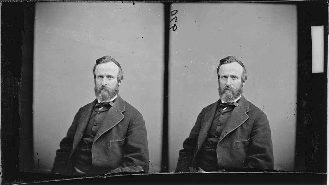 Mathew Brady portrait of Union Brevet Major General and 19th US President Rutherford B. Hayes.