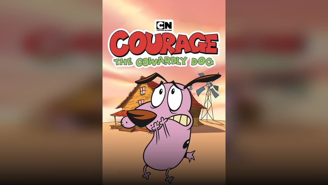 Original animation artwork for Courage the Cowardly Dog celebrating iconic cartoon history.
