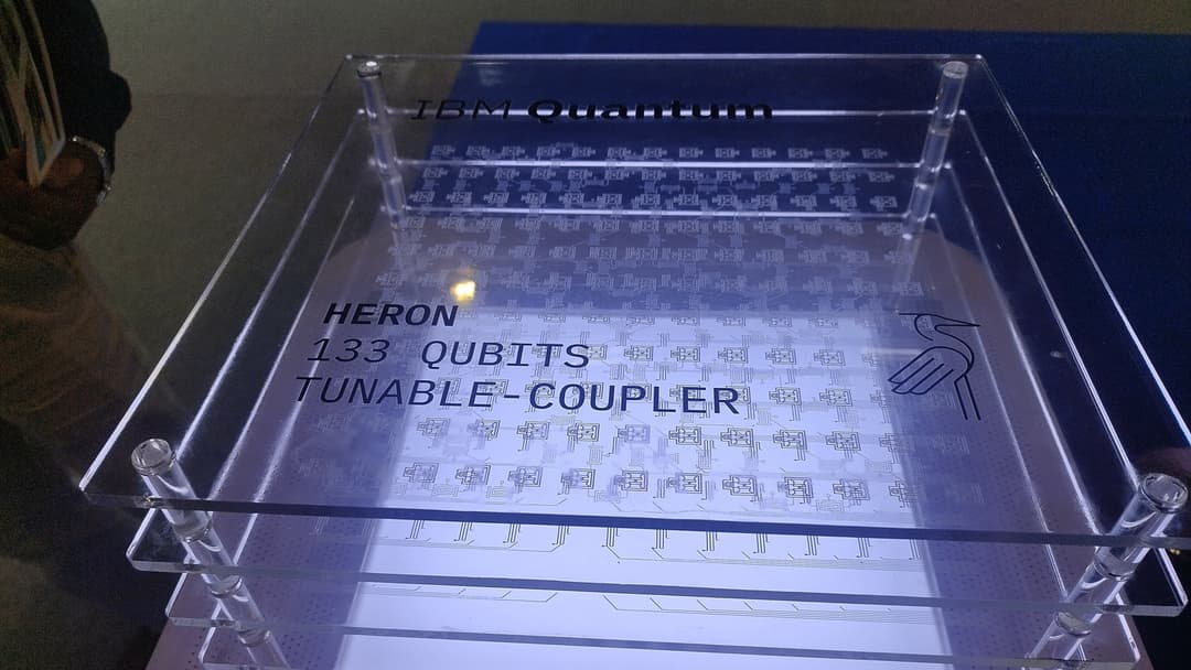 IBM Heron 133-qubit tunable-coupler quantum processor display at ITU WTSA 2024