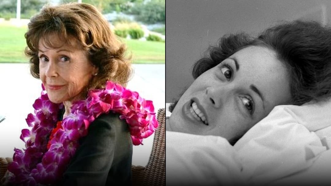 Side-by-side portrait of dancer Caren Marsh Doll during her 1939 MGM days on the left and in later life on the right.