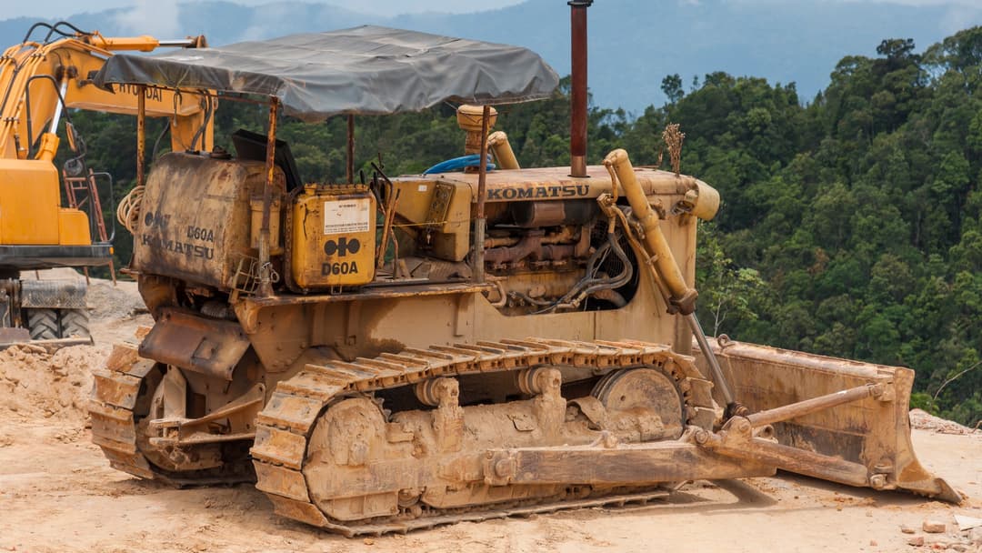 Heavy Komatsu bulldozer