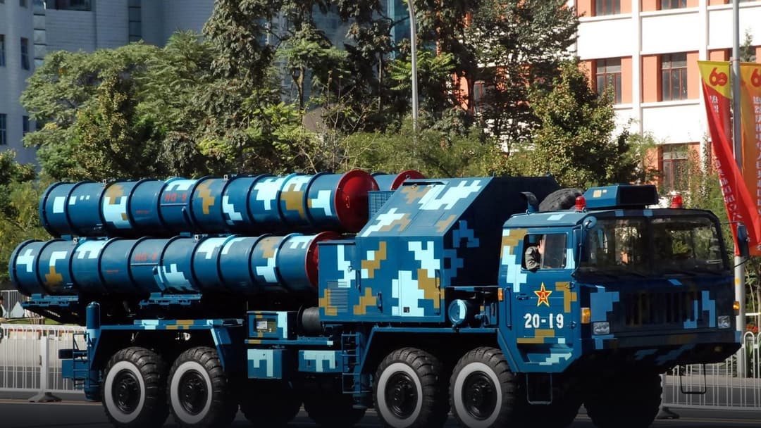 PLA Air Force HQ-9 surface-to-air missile launcher vehicle