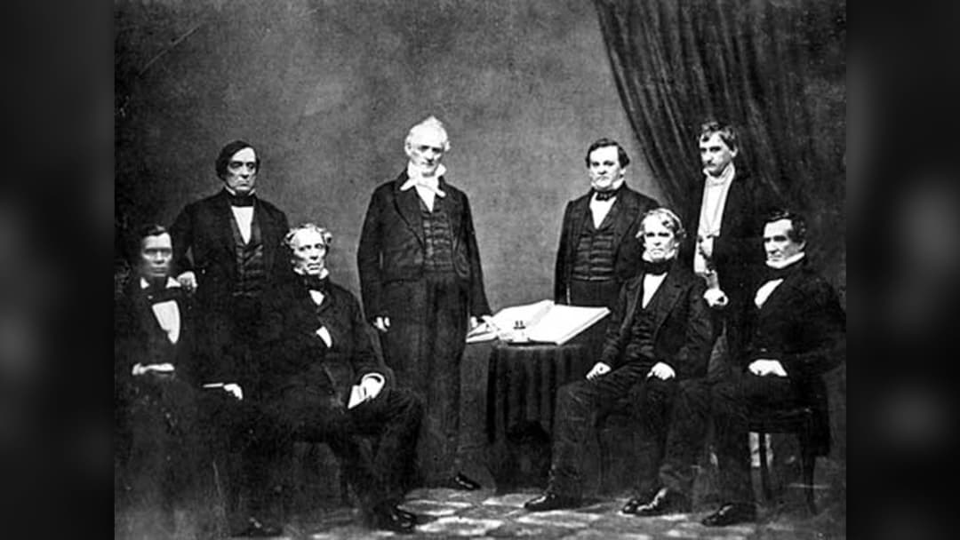 Mathew Brady photograph of President James Buchanan and his cabinet.