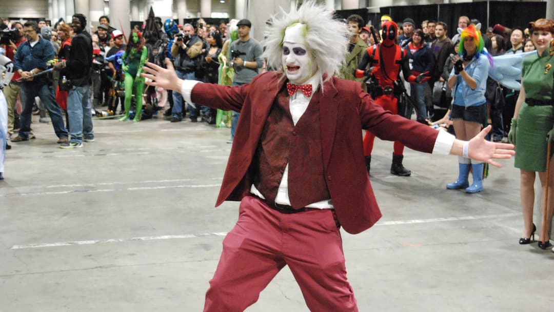 5. Beetlejuice: The Black And White Pinstripe Suit