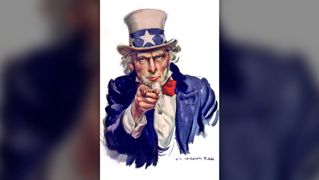 Uncle Sam caricature illustration based on historical archetype
