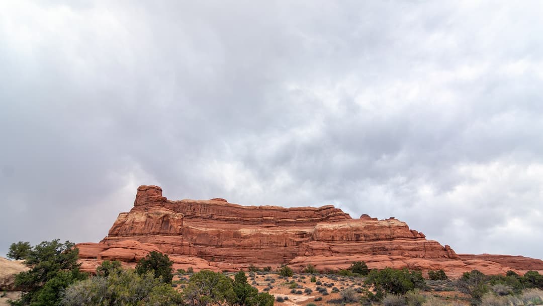 Red rock canyon landscape in southeastern Utah