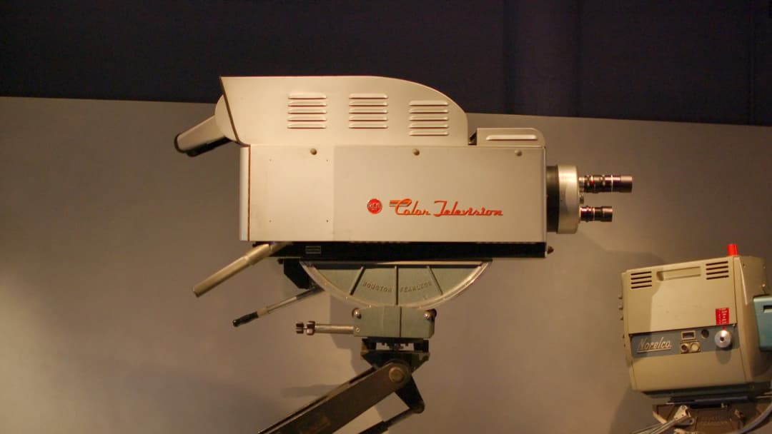 Vintage RCA television studio color broadcast camera
