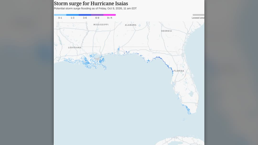 Forecast Landfall Near Pensacola Beach