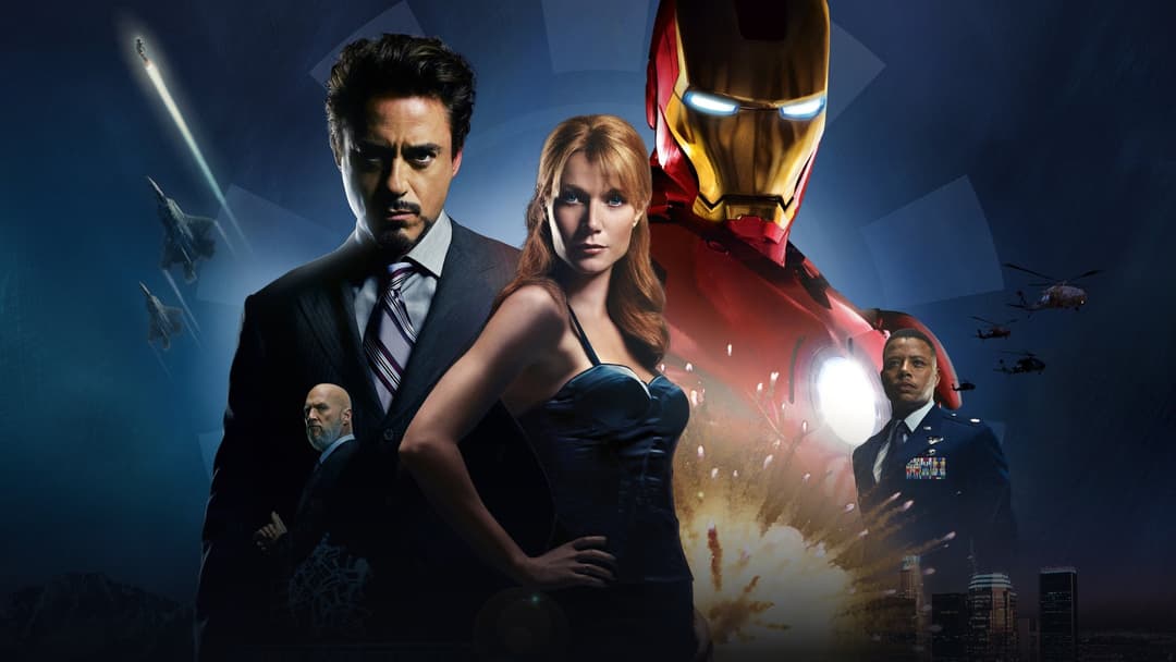 Tony Stark in the Mark III Iron Man armor in Marvel Studios' 2008 blockbuster Iron Man.