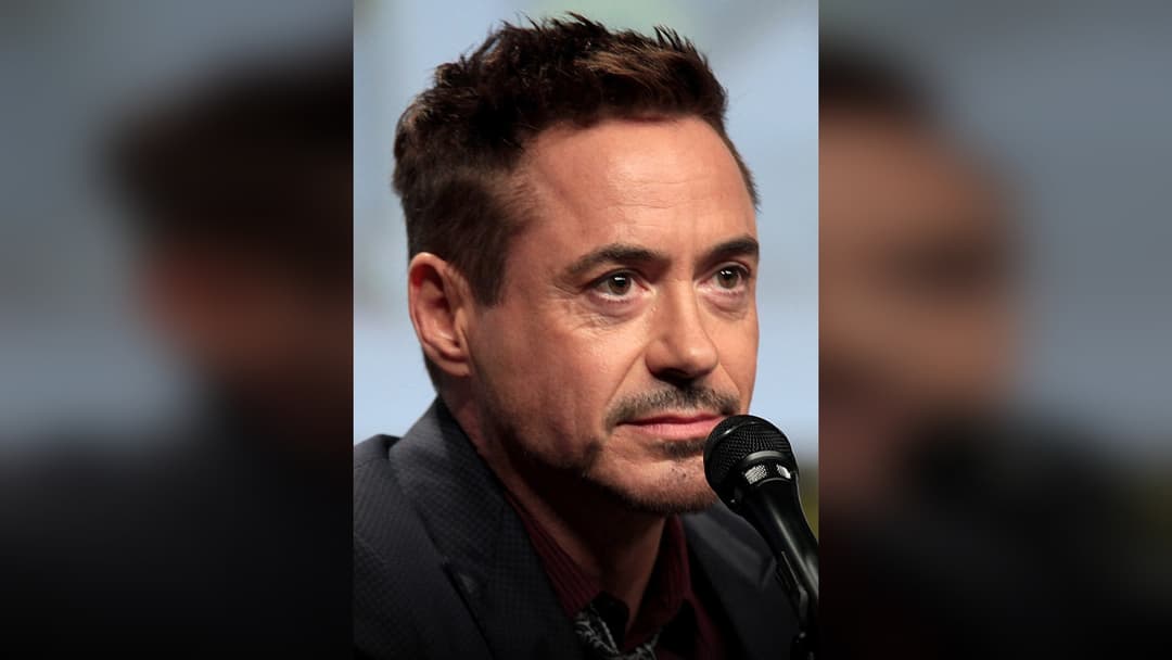 Robert Downey Jr. commanding the stage at Comic-Con.
