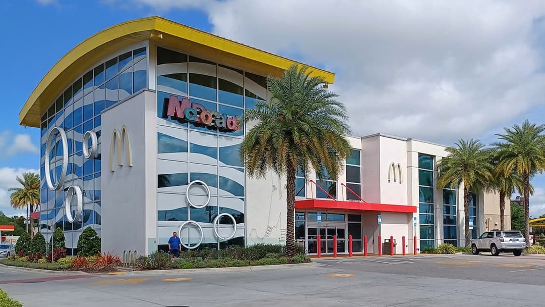 Exterior storefront photograph of McDonald's location in the United States.
