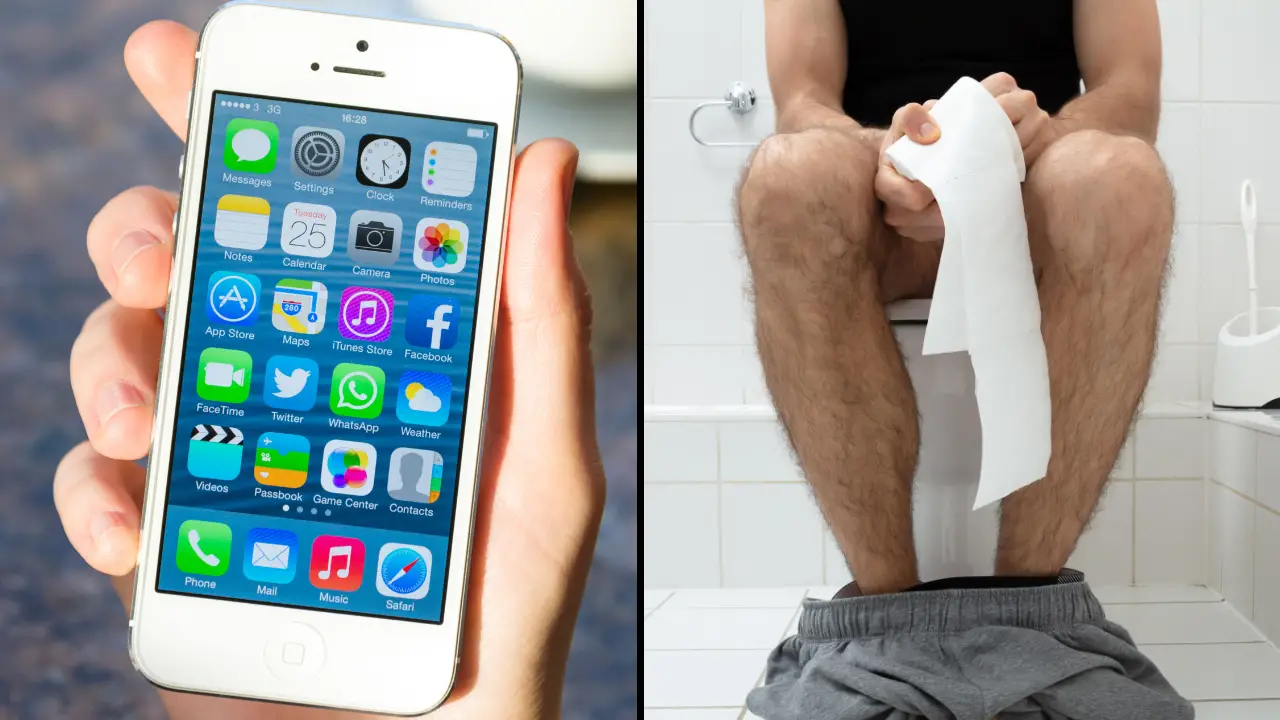 A medical expert has shared a grim warning for people who use their phone on the loo.